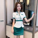 セットアップ レディース エステ 美容師 スパ フットケア ユニフォーム 制服 作業服 細見え 上品 吸湿速乾 Vネック 半袖 長ズボン ポリエステル スパンデックス グリーン ネイビー 春夏秋