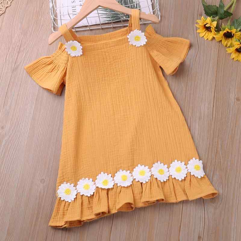 ワンピース 女の子 キッズ 春夏 コットン 綿 花柄 フラワー プリンセスドレス 吊りスカート キャミソール ストラップ 黄色 イエロー かわいい ふんわり おしゃれ お出かけ