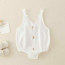 ロンパース ベビー服 女の子 新生児 赤ちゃん服 綿100% コットン 薄手 ノースリーブ 夏物 白 肌に優しい 通気性 快適 普段使い