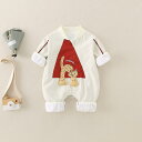カバーオール ロンパース 男の子 ベビー 乳幼児 春秋 ウィンドブレーカー マウンテンパーカー 防風 長袖 ジップアップ アイボリー ポリエステル A類安全基準 フラットシーマ縫製