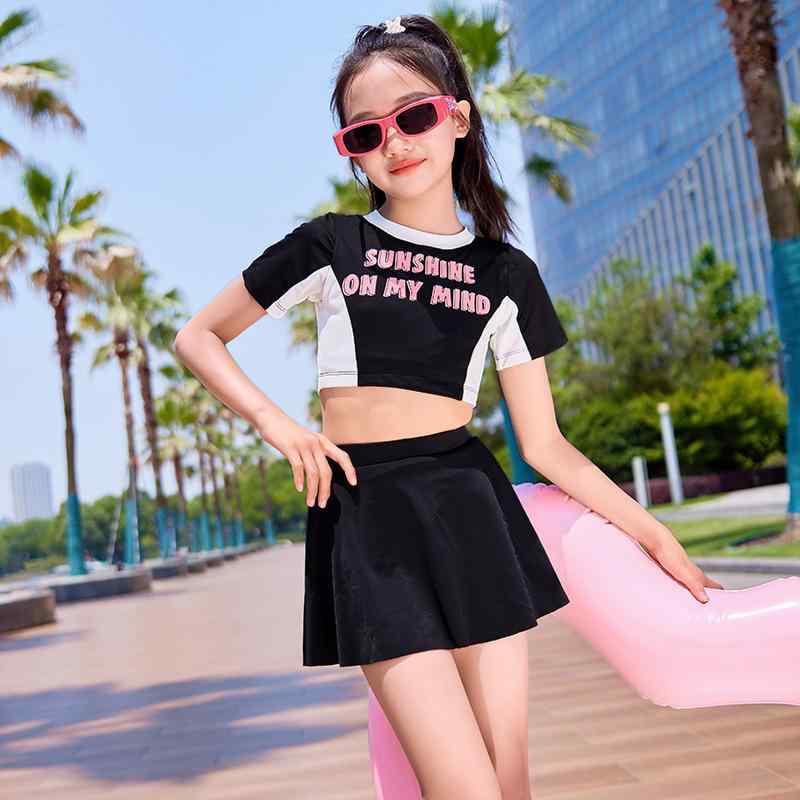 水着 女の子 キッズ ジュニア セパレート スイムウェア プール ビーチ 海 マリンスポーツ 夏用 韓国風 ..