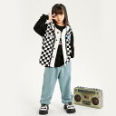 キッズ 男の子 女の子 ダンス衣装 ヒップホップ ストリートダンス かっこいい 発表会 ステージ衣装 ドラム 演奏会 ファッションショー セットアップ 上下セット コットン 綿 パーカー ベスト デニム 長ズボン 黒 白 青