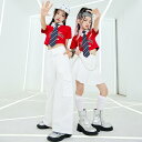 キッズ ダンス衣装 女の子 ジュニア ヒップホップ ジャズ ストリートダンス セットアップ 上下セット 綿素材 夏 発表会 イベント パフォーマンス 練習着 おしゃれ クール トレンド