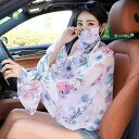 ショール レディース 春夏 シフォン ケープ UVカット ストール 花柄 軽量 薄手 ビーチ リゾート 旅行用 高見え エレガント 羽織り