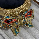 ブローチ レディース 蝶々 エナメル ジルコニア カラーストーン 銅製 金メッキ 高級感 おしゃれ ファッション コート ジャケット パーティ 結婚式 秋冬 ア...
