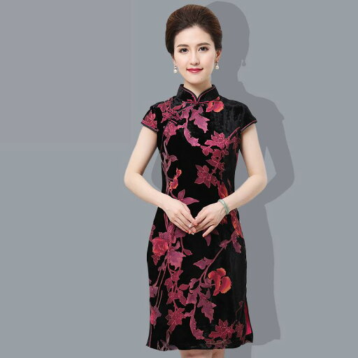 チャイナドレス ミセス レディース 半袖 ミドル丈 中国風 斜め襟 シルク 結婚式 披露宴 謝恩会 パーティー フォーマル エレガント Aライン ワンピース 発表会 演奏会 春夏 レッド パープル チャイナドレス ミセス レディース 半袖 ミドル丈 中国風 斜め襟 シルク 結婚式 披露宴 謝恩会 パーティー フォーマル エレガント Aライン ワンピース 発表会 演奏会 春夏 レッド パープル