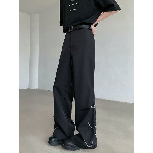 パンツ メンズ 男性 高級感 カジュアル ゆったり ワイド ストレートシルエット 微フレア メタルデザイン 裏起毛 ブラック 秋冬 普段使い 大きいサイズ パンツ メンズ 男性 高級感 カジュアル ゆったり ワイド ストレートシルエット 微フレア メタルデザイン 裏起毛 ブラック 秋冬 普段使い 大きいサイズ