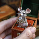 ブローチ レディース 幸運の干支ねずみモチーフ ミニ レトロかわいい アニマル 銅製 電気メッキ加工 コレクション アートジュエリー 春夏