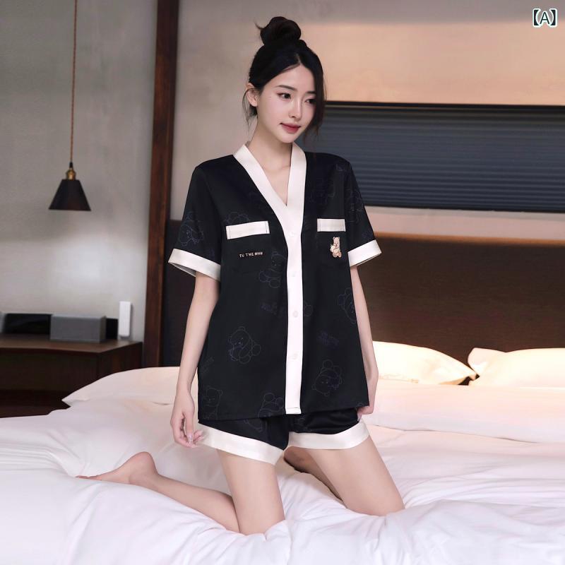 パジャマ カップル ペア メンズ レディース 長袖 ストライプ シルク調 サテン セットアップ ルームウェア ナイトウェア 高級感 接触冷感 薄手 ポリエステル ブラック 通年