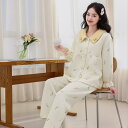 パジャマ レディース マタニティ 妊婦 授乳 産後 ルームウェア ヒアルロン酸加工 エアコットン 中綿 和服風 ゆったり 暖かい 保湿 長袖 長ズボン 秋冬 セット