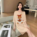ネグリジェ レディース キュート スイート フェミニン デジタルプリント サテン シフォン 光沢感 ポリエステル フェイクシルク 半袖 ラウンドネック プルオーバー 薄手 ルームウェア 部屋着 快適 涼しい ミディ丈 夏