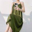 ルームウェア レディース 女性用 魅力的 接触冷感 薄手 ゆったり リラックス Vネック キャミソール ワンピース ショートパンツ パジャマ 部屋着 外出着 ワ...