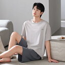 パジャマ メンズ モダール 半袖 ショートパンツ 上下セット 夏 薄手 接触冷感 ゆったり 快適 通気性 伸縮性 ルームウェア 普段使い カジュアル 外出着 高級感