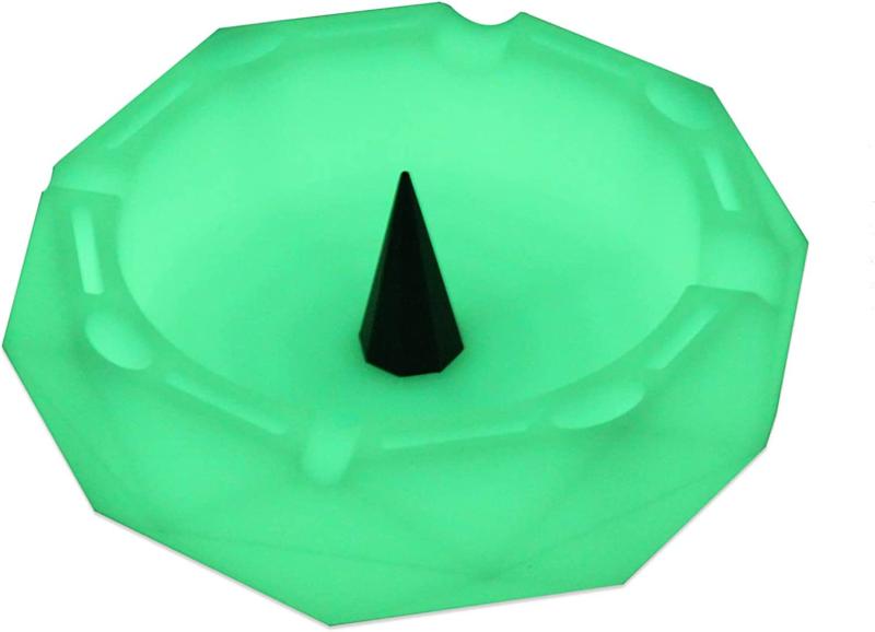 灰皿 蓄光 光る ジルコニアカット シリコン製 喫煙具 多機能 収納 卓上 インテリア おしゃれ スタイリ..