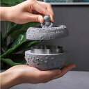 灰皿 北欧風 コンクリート 月モチーフ 月面デザイン 宇宙飛行士 オブジェ オリジナルデザイン おしゃれ モダン インテリア 卓上 家庭用 リビング プレゼント...