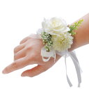 コサージュ リストレット 造花 結婚式 ウェディング 披露宴 二次会 パーティー ゲスト ブライズメイド ナチュラル ボヘミアン 布製 フォーマル ブローチ 腕花