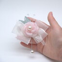 コサージュ ブローチ リストブーケ ツバキ ウェディング 結婚式 披露宴 ブライズメイド ナチュラル ボタニカル 新婦 花嫁 二次会 パーティー イベント(x2...