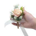 コサージュ ウェディング 結婚式 新郎新婦 ブライズメイド ローズ バラ 造花 フェイクフラワー グリーン ボタニカル シルク調 サテン調 布製 レッド ホワイト ピンク シャンパン
