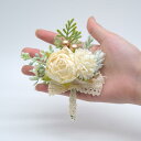 造花 コサージュ リストブーケ バラ ダリア アーティフィシャルフラワー 結婚式 ウェディング ブライダル ナチュラル 装飾 布製 レース フルセット 多色展開