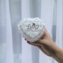 リングケース ハート型 花嫁 ブライダル ウェディング リングピロー ミニボックス アクセサリー収納 レース装飾 プチギフトボックス