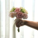 造花 ブーケ ウェディング 結婚式 花嫁 韓国風 ナチュラル 取り外し可能 シルクフラワー インテリア 部屋飾り フェイクフラワー アートフラワー リアル