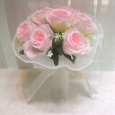 捧花 新婦 結婚式 ウェディング 造花 ローズ ブライダル ブーケ ピンク 北欧風 ナチュラル 森ガール風 ハンドブーケ 枯れない 挙式 前撮り アーティフィシャルフラワー おしゃれ エレガント