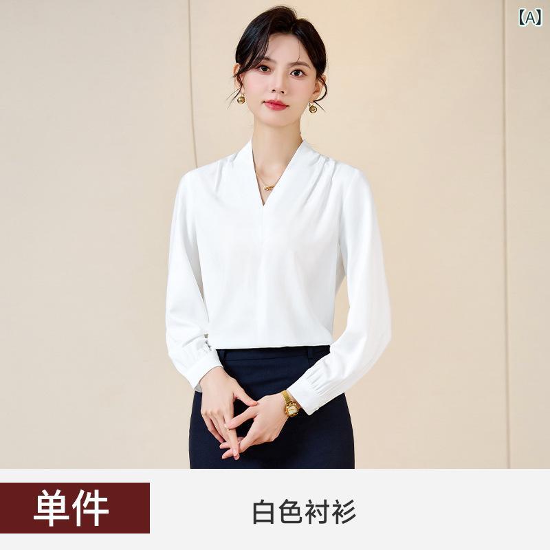 スカートスーツ レディース 秋 高級感 エレガント オフィス フォーマル 制服 ユニフォーム 事務服 OL 通勤 ビジネス 宝飾店 美容院 ミドル丈スカート 長袖 ポリエステル レーヨン素材(x2)