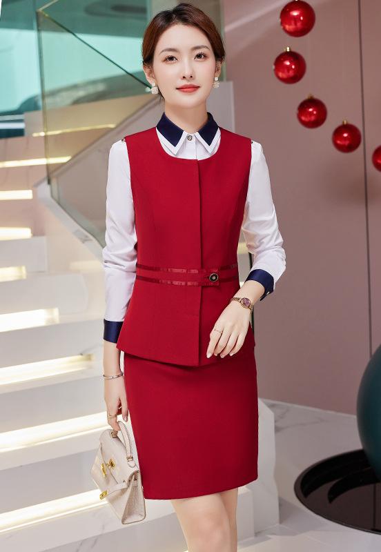 ベスト レディース セットアップ ジレ 飲食店 ホテル レストラン カフェ 接客 サービス業 オフィス 通..