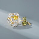 ブローチ レディース スイート おしゃれ かわいい ヒマワリ 花 ミニ 万能 個性的 ライトラグジュアリー風 普段使い 銅製 電気メッキ加工 秋冬 アクセサリー(x2)