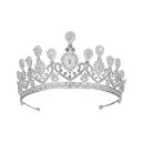 ティアラ レディース 韓国風 森ガール風 プリンセス 花嫁 結婚式 披露宴 パーティー フォーマル ジルコニア クリスタル シルバー ゴールド ローズゴールド 合金製 電気メッキ加工 撮影用 ヘッドドレス 冠(x2)
