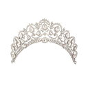 ヘアアクセサリー レディース ヨーロッパ風 バロック調 高級感 花嫁 冠 ティアラ プリンセス ラインストーン 水滴型 結婚式 ウェディング ヘッドドレス 髪飾り 合金製(x3)