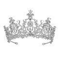 ティアラ レディース ジルコニア シルバー 欧米風 花嫁 ブライダル ウェディング 結婚式 披露宴 二次会 プリンセス クイーン 誕生日 記念日 ヘッドドレス 髪飾り クラウン ハート(x2)