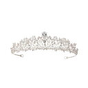 ティアラ レディース 欧米風 高級感 ジルコニア ラインストーン クリスタル ハート型 花嫁 ブライダル プリンセス 王冠 クラウン 誕生日 結婚式 ウェディングドレス 礼服 パーティー 発表会 合金製 電気メッキ加工 アクセサリー ヘッドドレス 髪飾り(x3)