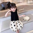 キッズ 女の子 夏服 おしゃれ かわいい カジュアル 韓国風 ストリート ファッション セットアップ ノースリーブ ロングパンツ 上下セット 2点セット トレンド ベビー 幼児 普段使い お出かけ ゆったり