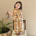 キッズ 女の子 夏服 セットアップ クマ柄 タンクトップ ショートパンツ 2点セット 薄手 軽量 涼しい 綿混 コットン 肌に優しい 子供服 イエロー