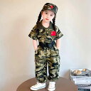 キッズ 男の子 女の子 迷彩服 カモフラージュ セットアップ 半袖 短パン 上下セット 春夏 サマーキャンプ 林間学校 運動会 幼稚園 小学生 発表会 イベント 薄手 綿混 コットンブレンド