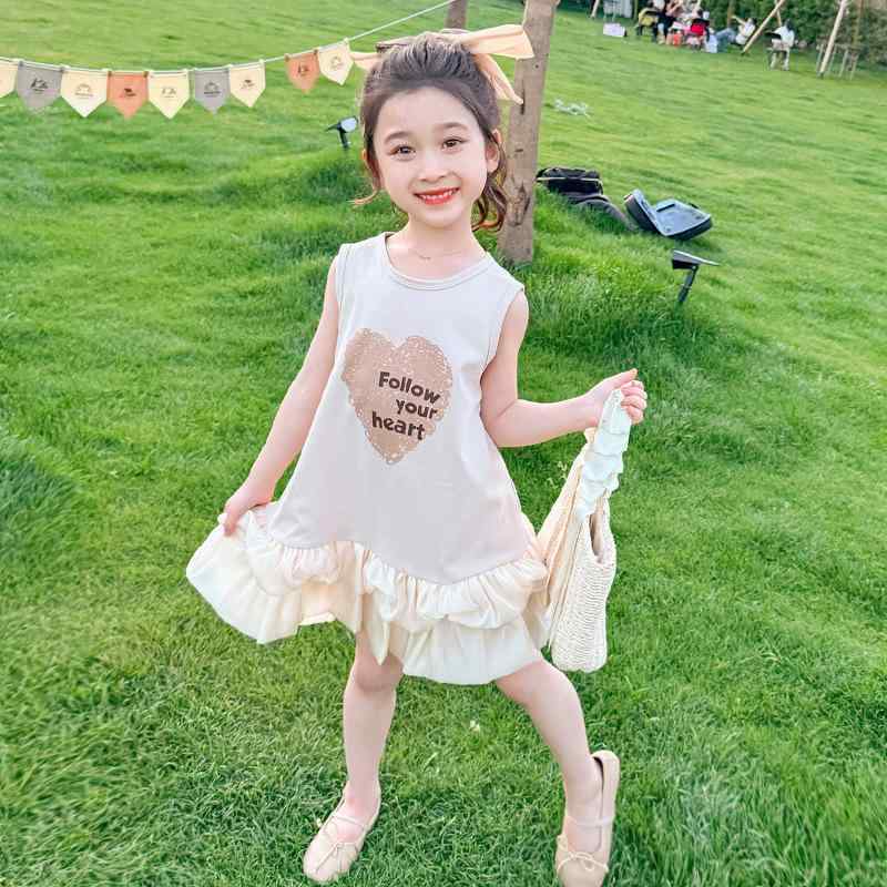 ワンピース 女の子 キッズ ガールズ 春夏 キャミソール ノースリーブ チュール プリンセス ドレス ゆっ..