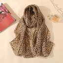 スカーフ レディース 女性用 春夏 薄手 軽量 シフォン ストール ショール ネックスカーフ 2WAY 万能 ヒョウ柄 ミニ 小ぶり エレガント カジュアル オフィス 普段使い クラシック 定番