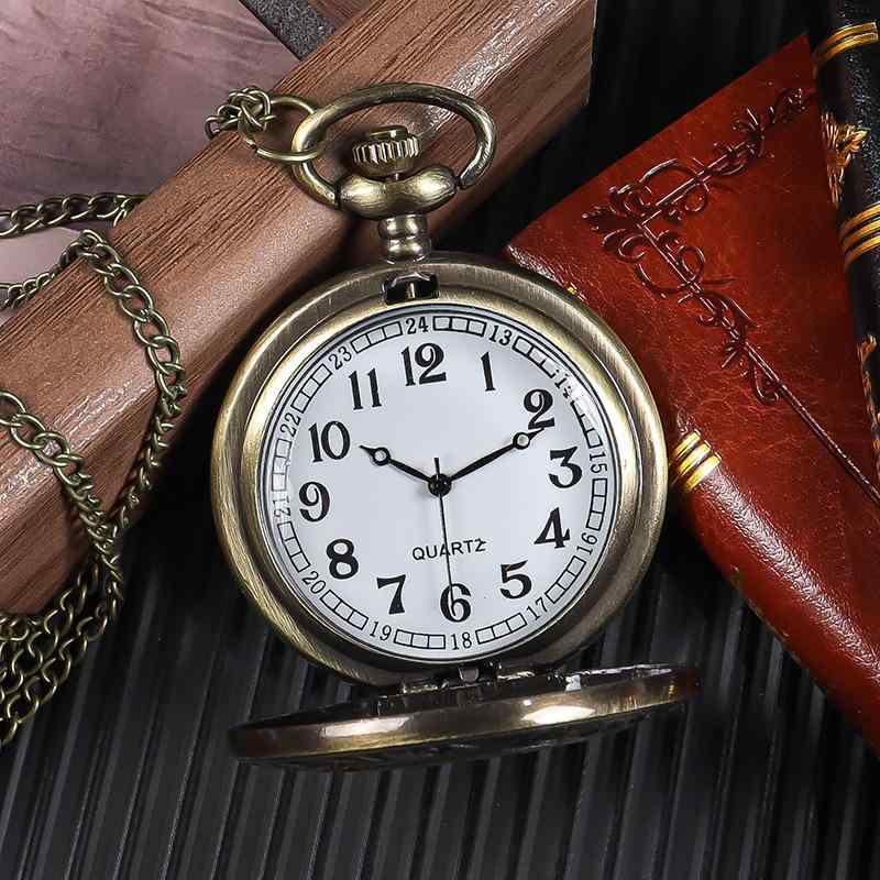 懐中時計 男女兼用 ローマ レトロ アンティーク フリップ式 ビッグサイズ シンプルデザイン 夜光 蓄光 ネックレスタイプ カジュアルスタイル 装飾品 メタル素...