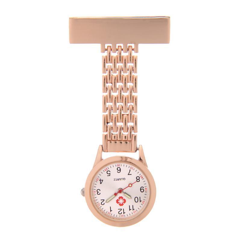 ナースウォッチ 学生 医療用 介護用 看護師 クリップ式 懐中時計 ポケットウォッチ かわいい 秒針付き 夜光 合金製 見やすい 軽量 小型(x2)