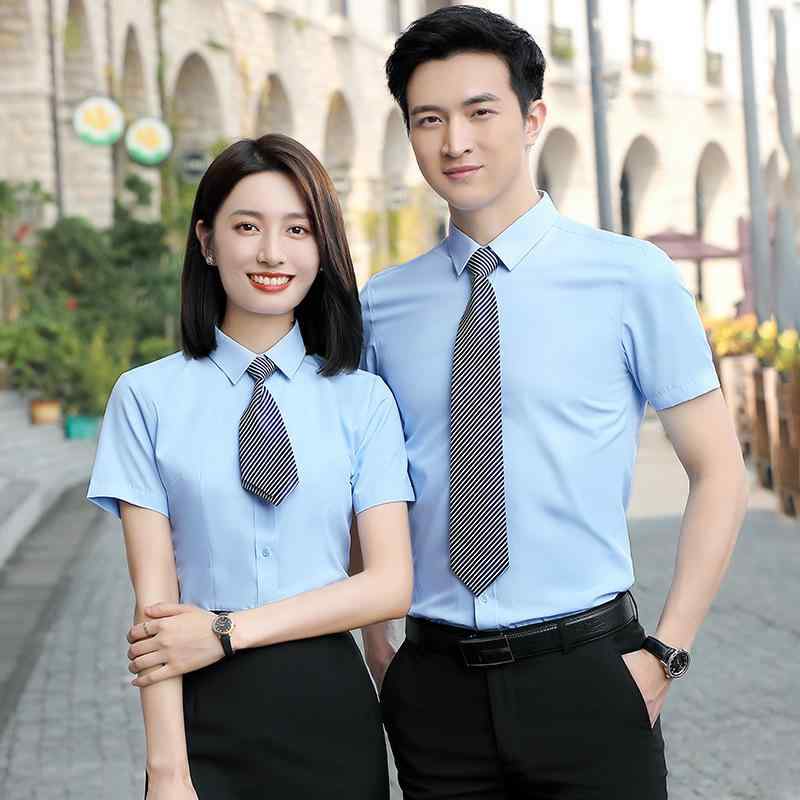 シャツ レディース メンズ 半袖 ビジネス フォーマル ワイシャツ オフィス 制服 事務服 通勤 ユニフォ..