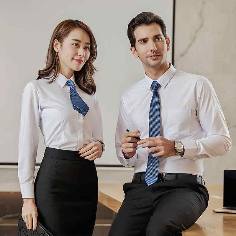 シャツ ユニセックス 男女兼用 長袖 モダール ポリエステル スパンデックス 混紡素材 スリムフィット 襟付き 無地 秋冬 ビジネス オフィス 事務服 通勤 営業 制服