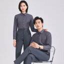 シャツ 男女兼用 ダークグレー ビジネス フォーマル オフィス ワーク スリムフィット 形態安定 吸湿速乾 半袖 綿 コットン レギュラーカラー 夏