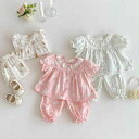 パジャマ 女の子 キッズ 子供服 ルームウェア 半袖 トップス ロングパンツ 2点セット うさぎ キャラクター プリント柄 綿 コットン 夏 部屋着 韓国風 かわいい おしゃれ