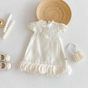 ワンピース 女の子 ベビー キッズ コットン 夏 デザイン性 チャイナドレス かわいい プリンセススカート クリーム