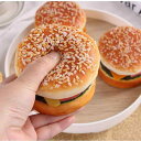 冷蔵庫マグネット ダブルビーフハンバーガー 食品サンプル フェイクフード 本物そっくり リアル 立体 ユニーク インテリア雑貨 キッチン小物 ディスプレイ 撮影小物(x2)