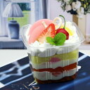 フェイクスイーツ フルーツムースケーキ カップデザート おしゃれでリアルな食品サンプル 朝食シーン インテリア オブジェ ディスプレイ 撮影用 プロップス 多層 ストロベリー ピーチ 抹茶