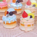 ケーキ模型 リアル 欧風 フルーツ 2段 フェイクケーキ 食品サンプル ディスプレイ オブジェ 撮影用 インテリア 家庭用 店舗用 カフェ風 おしゃれ リビング飾り(x2)
