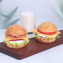食品サンプル ハンバーガー模型 リアル 本物そっくり 精巧 バター トマト チーズ PVC製 ディスプレイ 店舗 ショーケース インテリア 置物 撮影小道具 フ...