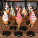 食品サンプル 巨大 ジャンボ アイスクリーム ソフトクリーム コーン ワッフルコーン 置物 オブジェ ディスプレイ インテリア リアル フェイクスイーツ 樹脂製...